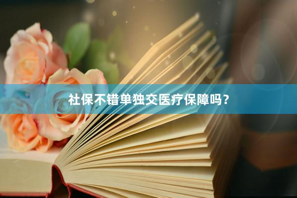 社保不错单独交医疗保障吗？
